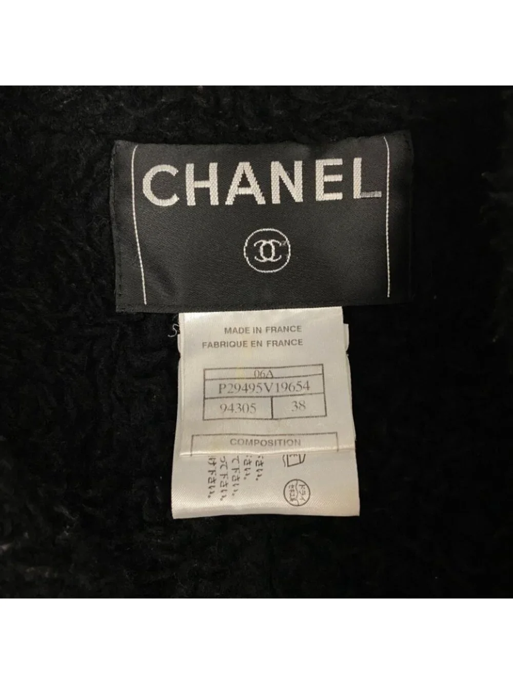 Chanel 06A Coco Buttons Cutoff Trench Coat Frayed Edge Dark Gray 38